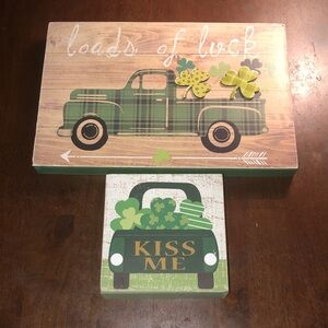 St. Patrick's Green Truck Wall Art Set